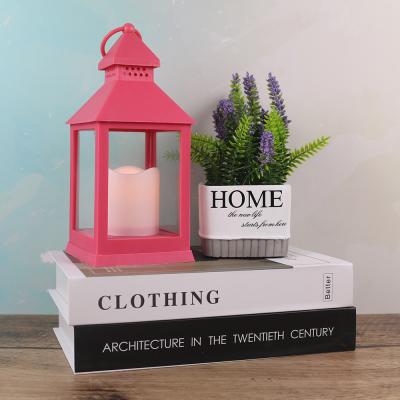 China New Round Decorative Outdoor Battery Operated Plastic LED Candle Lantern for sale