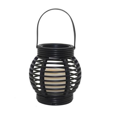 China Round Outdoor Battery Operated Plastic LED Candle Lantern for sale