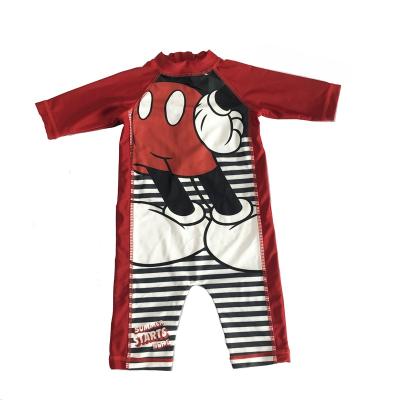 China Breathable Customize Kids Swimsuits Summer Beachwear One Piece Short Sleeve Guard Rash Swimsuit Girl Swimwear For Kids for sale