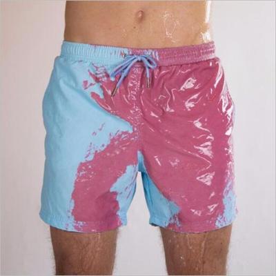 China Hot Sale Summer Men Fade QUICK DRY Swimming Trunks Change Color Magic Beach Shorts Swim Shorts Fashion Diving Surfing Pants for sale