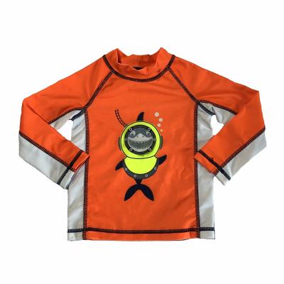 China Long Sleeve Water Guard Breathable T-Shirt Surf Rash Swimwear Swimwear Boys Top UPF 50+ Swimsuit For Toddler Boys Kidskids for sale