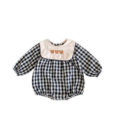 China New Summer Kids Breathable Cotton Plaid Dresses Casual Babies Long Sleeve Coat for sale