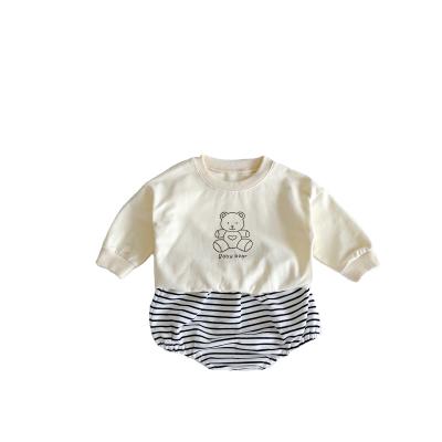 China Breathable Newborn Long Sleeve Two Piece Suit Baby Spring And Autumn Clothes for sale