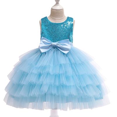 China Baby Breathable Princess Dress Evening Gowns Lace Up Girl Dress Wedding Birthday Party Dress for sale