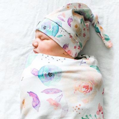 China Safety and Health Anti-Static High Quality Baby Wrap Sling Swaddle Bag Sage Swaddlewith Bow Matching Newborn Headband for sale