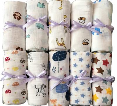 China Anti-Static Muslin Baby Wraps 70%Bamboo 30%Cotton Covering Wrap Newborns Soft Bamboo Wash Cloth for sale