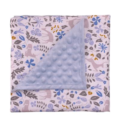 China Super Soft Soft Baby Blanket , Custom Small Cotton Baby Muslin Blanket Print Wraps for sale