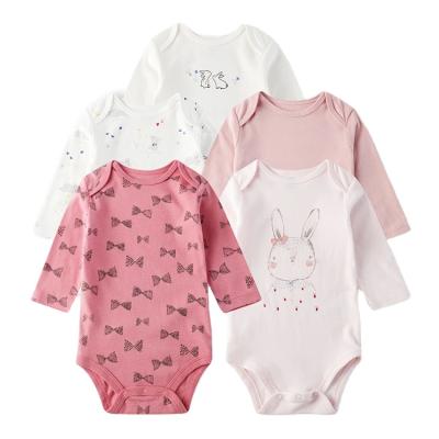 China 100% Cotton Import Baby Clothes Wholesale Organic Clothing Stacked Romper Baby Sleeper for sale