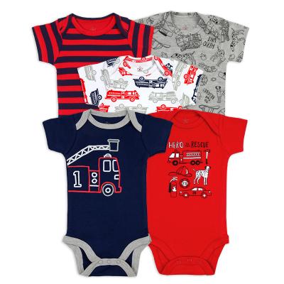 China 5PCS/Lot Baby Boy Clothes Girls Jumpsuits Anti-Shrink Babies Clothes 0-18M Newborn 100%Cotton for sale