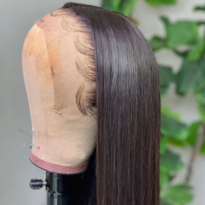 China Annione Silky Straight Human Hair Wave Frontal Wig 13x6 Lace Frontal Wig Cuticle Aligned Virgin Human Hair Lace Wig China Hd for sale