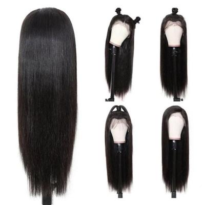 China Annione 13x4 HD Lace Frontal Silky Bone Transparent Curly Human Hair Straight Wigs Curl Hair Wigs For Black Women for sale