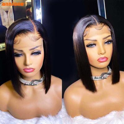 China Annione Silky Straight Bob Wigs Wave Human Hair Lace Front, Blonde Lace Front Wig Virgin Human Hair, Kinky Curly Short Bob Wig 613 for sale