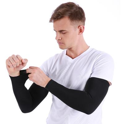 China Antibacterial Cool Feeling Anti-Slip Unisex Soft Printed Arm Sleeves Outdoor UV Protection Sun Shield Breathable Elastic Arm Sleeve OEM for sale