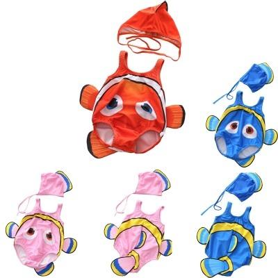 China One Piece Clown Cute Fish Baby Swimsuit Breathable Cartoon Baby Bikini Swimwear For Boys And Girls for sale