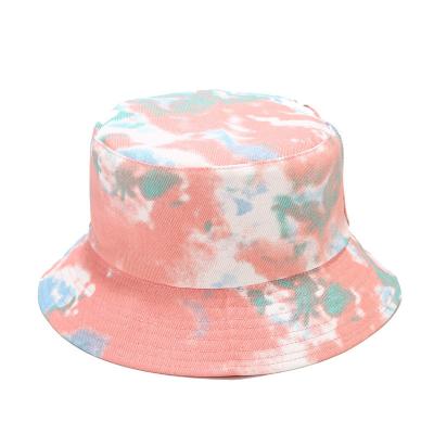 China Fashion Wholesale Design Verified Link Custom Dye Printing Colorful Rainbow Camouflage Bucket Hat for sale