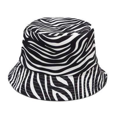 China Character Fashion Summer Leopard Zebra Animal Printed Bucket Hats Unisex Fishing Hat for sale