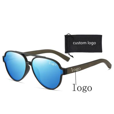 China Sports Sunglasses Customized High Quality Polarized Wooden Sunglasses With Logo Packing Square Sunglasses Men for sale