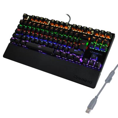 China Numpad Hot Sale Wired Ergonomic Keyboard For Laptop And Desktop Computer With RGB Colorful Mechanical Gaming Keyboards for sale