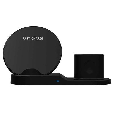 China Fast Charging Wireless Charger Stand Qi Quickly 3 in 1 Charging Wireless Charger 10W Wireless Charging Dock Stand Phone Charging for iPhone Airpods iWatch for sale