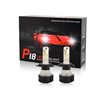 China JG high power super bright P18 104W 18000LM LED canbus headlight H4 H7 H11 H13 9006 car led motorcycle light bulb led headlight A6 for sale