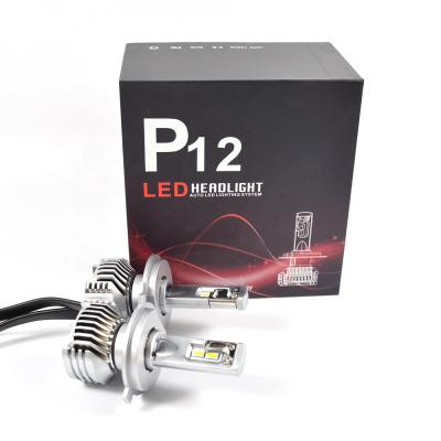 China High Lumen Canbus P12 New LED Headlight 2020 System 9003 HB2 H4 LED Bulb Car Auto LED Headlight Lighting for sale