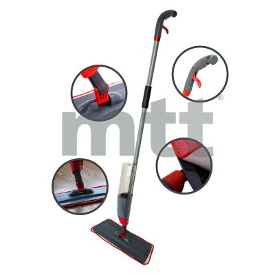 China Sustainable 180 Degree Rotating Floor Cleaning Spray Flat Mop With Microfiber Cloth for sale