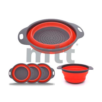 China Sustainable Luxury Collapsible TPR/PP Basket Strainer With Handles for sale