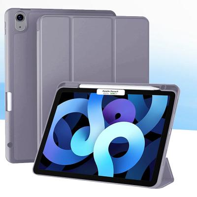 China Triple Plain Silicone Case With Pencil Holder For New iPad Mini 6 Magnetic Protective Smart Case For iPad Mini 6 Case for sale