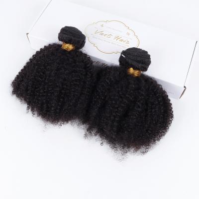 China Afro Kinky Curly Mongolian Wave Hair Bundles 100% Hair Bundles With Closure 4B 4C Extension Weave Virgin Hair for sale