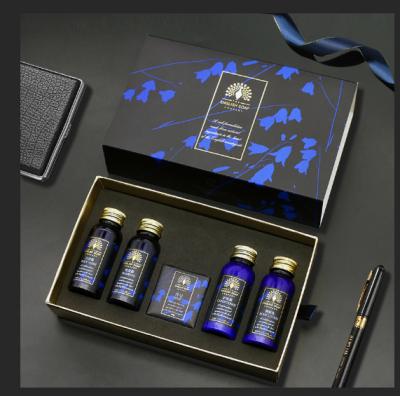 China Luxury Luxury Hotel Amenities Set Blue Box Hotel Soap Shampoo Bath Gel for sale