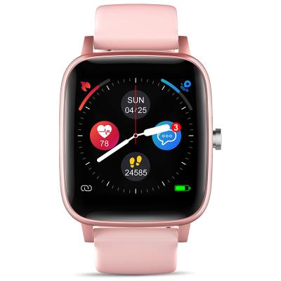 China Touch Screen Ready To Ship Ladies Smartwatch Trend Fashion Pink Watch Smart Watch For Girls for sale