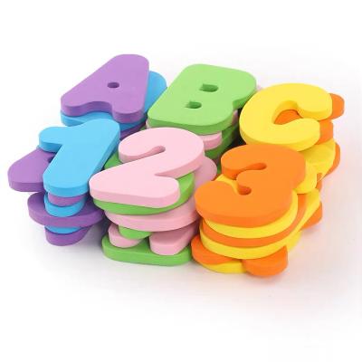 China 41pcs Eco-Friendly Bath Toy Sets 36 EVA Foam Bath Storage Fishing Bath Toy Organizer Letters and Numbers Bathtub for sale