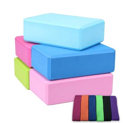 China High Density Custom EVA Eco Friendly Pink And Blue Eva Foam Yoga Blocks With Logo for sale