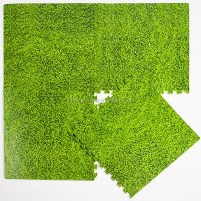 China Eco-friendly Eva Green Grass Liner Carpet Baby Foam Play Mat With Sides for sale