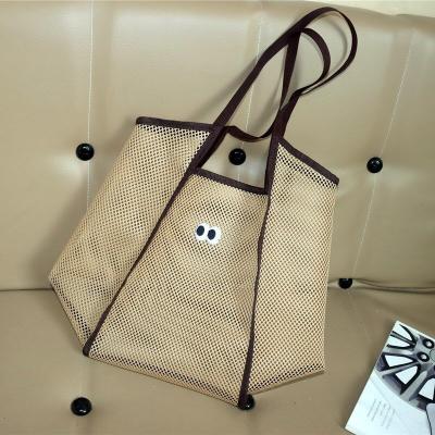 China Storgae High Capacity Custom Women Mesh Beach Bags Summer 2021 Summer Beach Tote Bag for sale