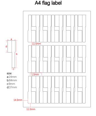 Κίνα 24*84*9*37m 2mil Λευκό Ματ Συνθετικό Χαρτί Σημαία Ετικέτα Για Καλώδιο Ετικέτα Με Δυνατό Δάκρυ προς πώληση