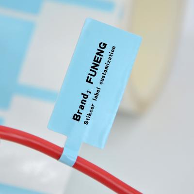 China Customizable 70 * 40 mm Vinyl Cable Label for Various Wire and Cable Labeling Needs for sale