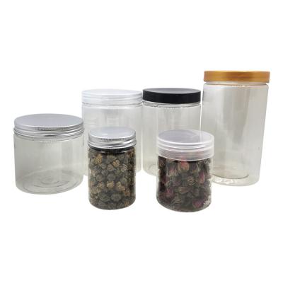 China Good Quality Classic Shape Jar Top Vending Clear Plastic Food Bottles With Screw Cap for sale