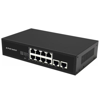 China 6/10/16/24 ports poe network switch 100Mpbs transmission AI poe cctv security system Poe switch for sale