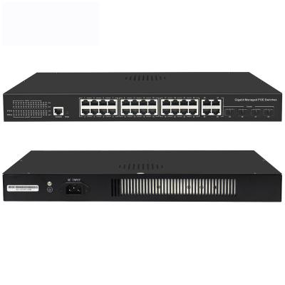 China LACP Managed Port PoE Switch 24+4 PoE Switch For Video Surveillance Network Switch Manufacturers SunSoont for sale