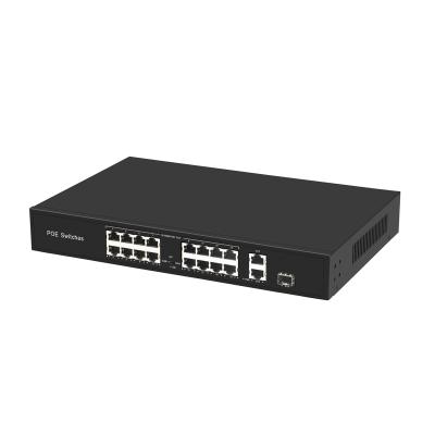 China cctv security system 16port poe switch 10/100 16 input poe switch for sale