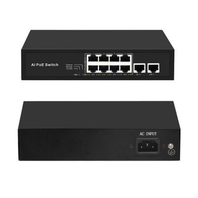 China Poe Switch 8 Gigabit L2 Ethernet Port Switch PoE Good CCTV Security System Price Poe+ Layer Switch 2 for sale