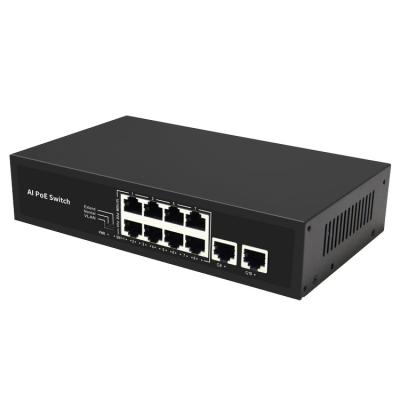 China cctv security system 120W office quickly 8 port POE switch for cctv poe systems entry for sale