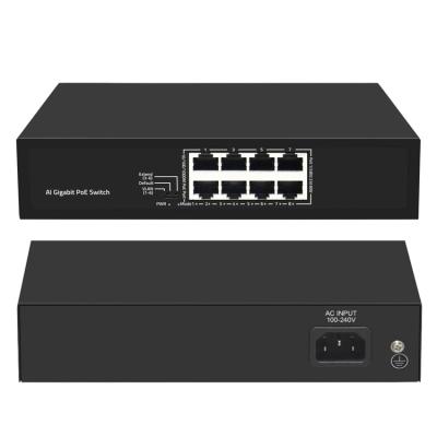 China cctv security system BT tether distane poe switch 8 port gigabit 60w for outdoor PTZ camera for sale