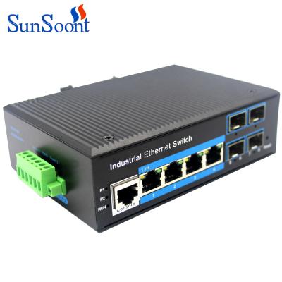 China LACP Factory Price Managed Gigabit Network Switch 300 Meter 8 Port Industrial Network Switch for sale