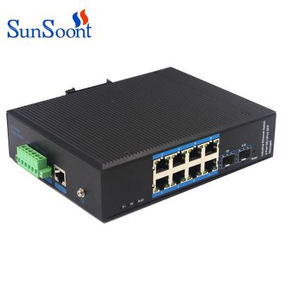 China LACP 8ports Optical Network Switch CCTV Nvr and Controlled Industrial Network Switch for 8MP IP Camera for sale