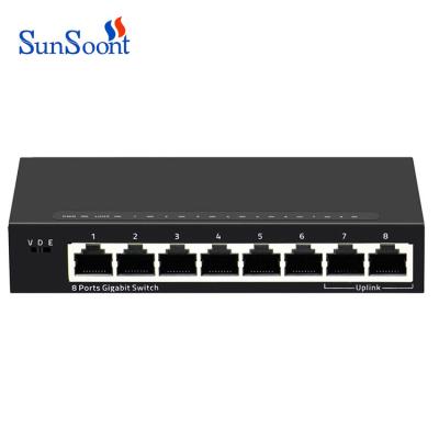 China LACP 12V 8 Network Switch With 8 Port Network Switch Full Gigabit Network Switch for sale