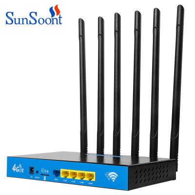 China 4g high speed dual bands 2.4GHz 5.8GHz gigabit 1200Mbps port Wifi router 4G lte 4G sim router dual radio for sale