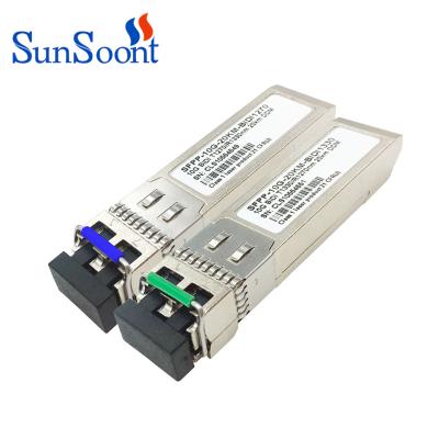 China FTTH FTTX Network 20KM 10G SFP Module Price Bidi SFP Fiber Optic Transceiver Single Dual Mode Module for sale