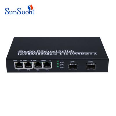 China FTTH FTTx FTTB Network IEEE802 Full Port Network Fiber Optic POE Switch Gigabit 2 Gigabit 2 Standard Port Full Switch for sale